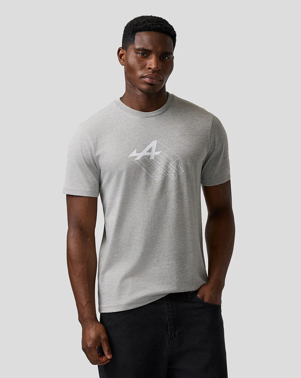 T-shirt graphique unisexe coupe classique – Gris chiné