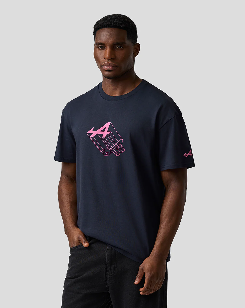T-shirt graphique unisexe à coupe décontractée – Bleu Nuit
