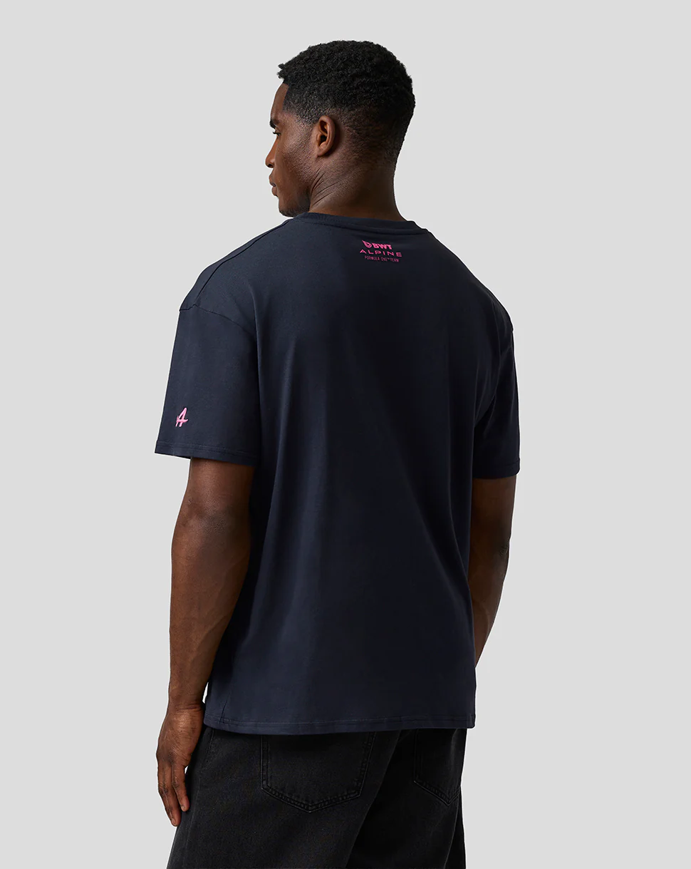 T-shirt graphique unisexe à coupe décontractée – Bleu Nuit - Image 3