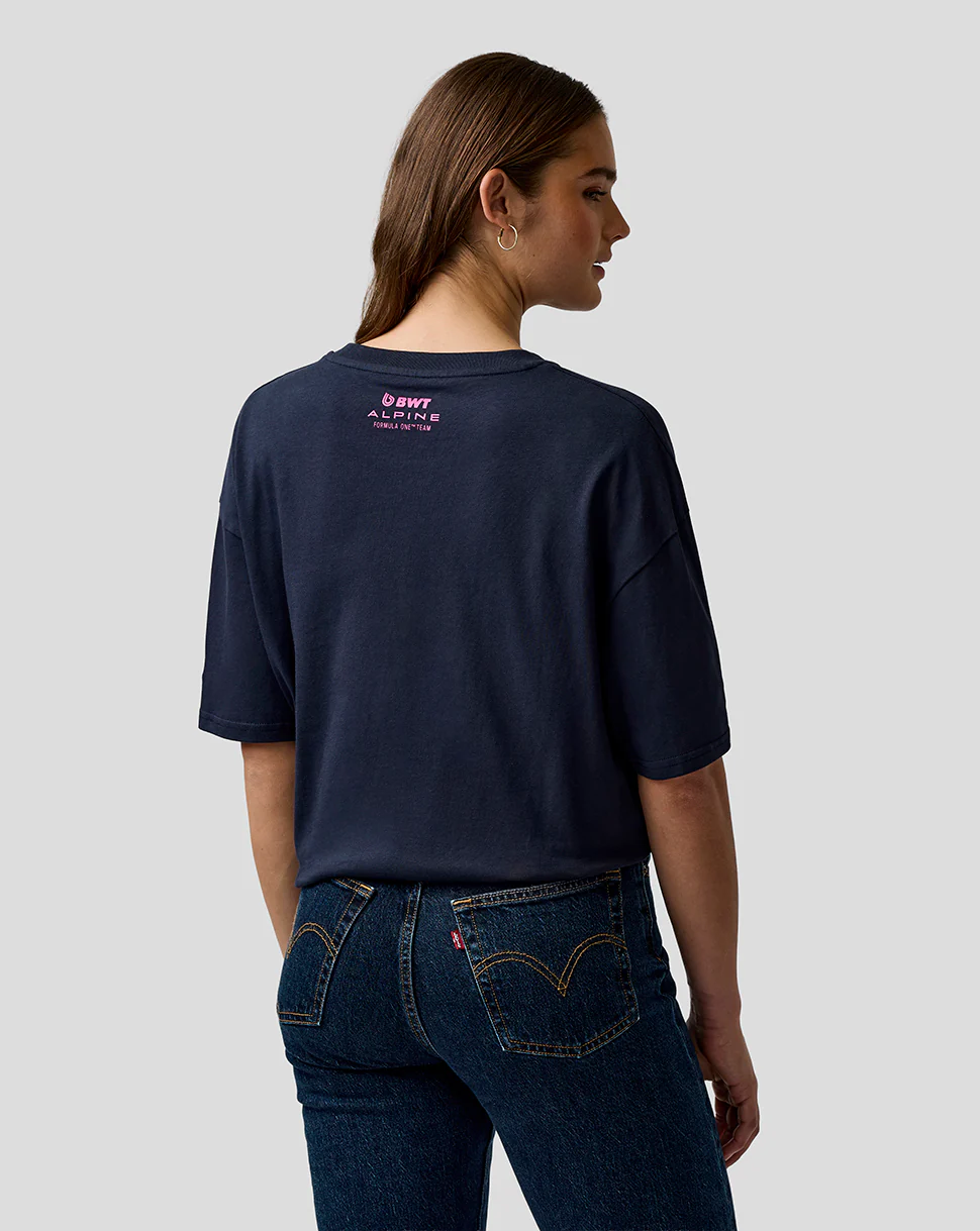 T-shirt graphique unisexe à coupe décontractée – Bleu Nuit - Image 4