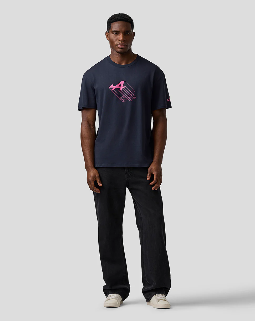 T-shirt graphique unisexe à coupe décontractée – Bleu Nuit - Image 5