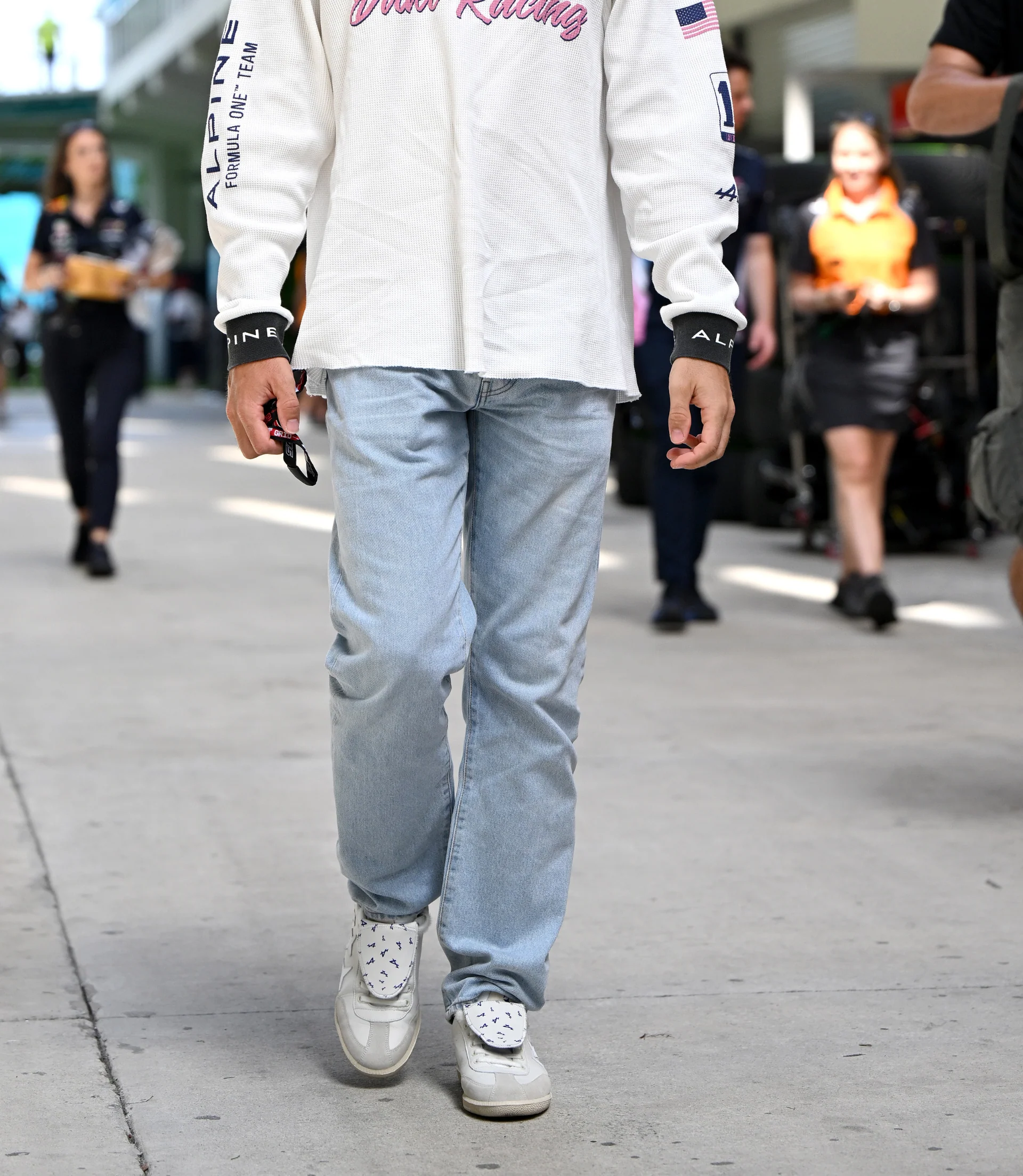 BWT Alpine Formula One Team x Duke + Dekter Sneaker Blanc + Bleu - Image 16