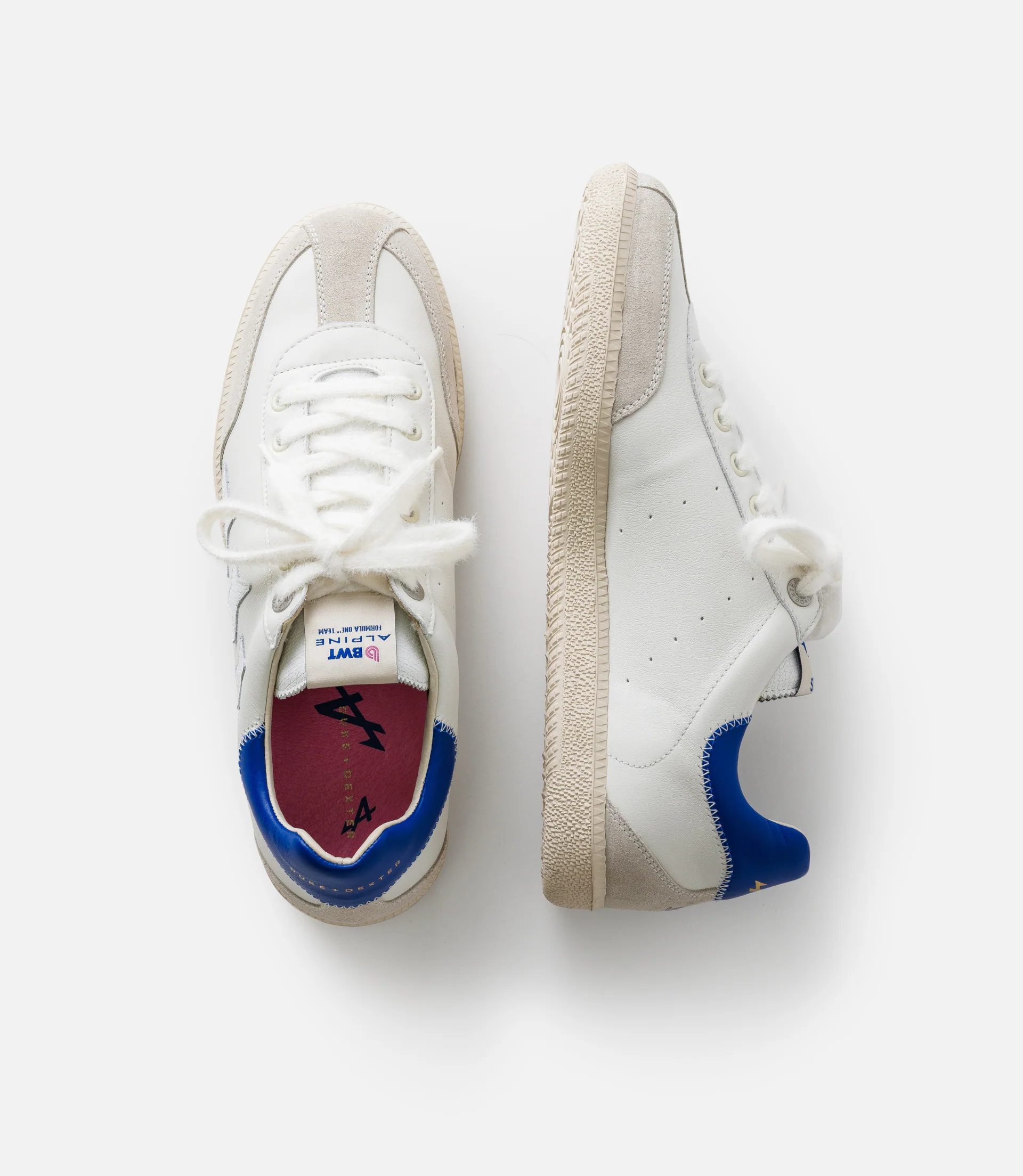 BWT Alpine Formula One Team x Duke + Dekter Sneaker Blanc + Bleu - Image 4