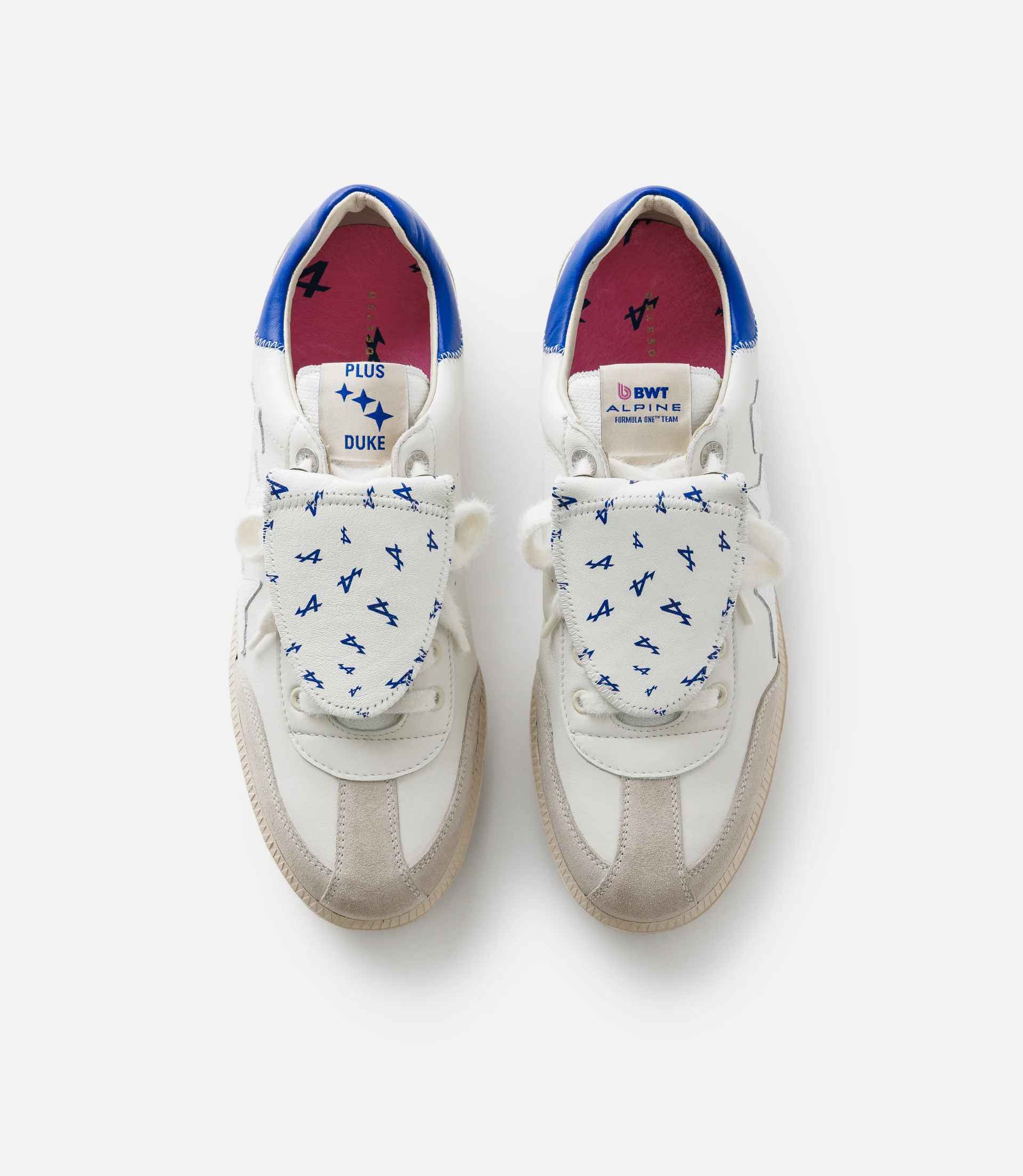 BWT Alpine Formula One Team x Duke + Dekter Sneaker Blanc + Bleu - Image 5